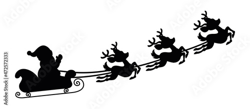 Santa Claus Riding A Sleigh