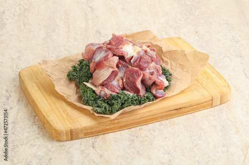 Raw chicken stomach for cooking