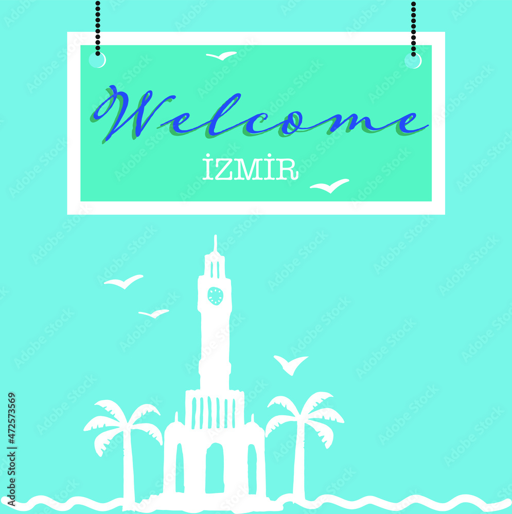 Obraz premium welcome to your home in izmir city
