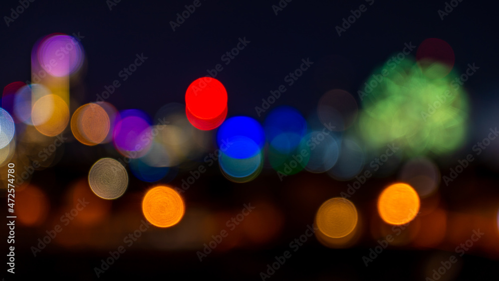 Fototapeta premium Bokeh lights and fireworks background