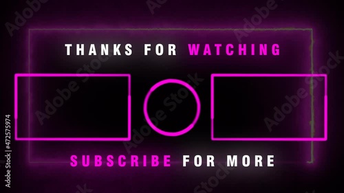 	
Youtube End Screen Pink Color	
