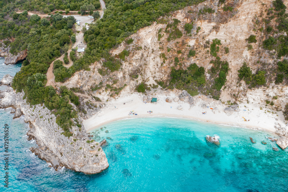 Bucht auf Lefkada. Ionische Insel, Griechenland