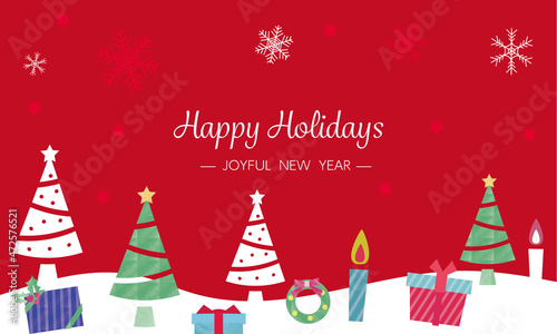 christmas card frame A set of easy-to-use christmas materials that can be used for postcards or　sale or banner	