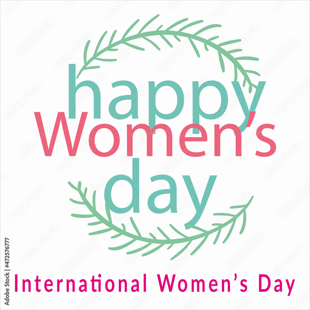 Obraz premium Best women's day logo template design vector, women's logo, Vector illustration Happy women's day, 8 march celebrations 