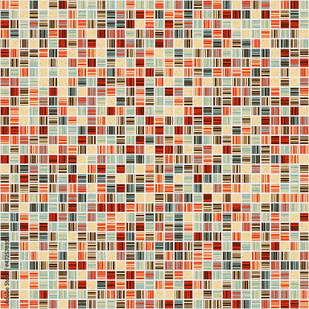 Fototapeta premium Abstract Geometric Pattern generative computational art illustration