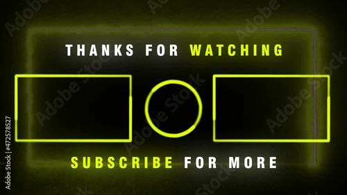 	
Youtube End Screen Yellow Color	
