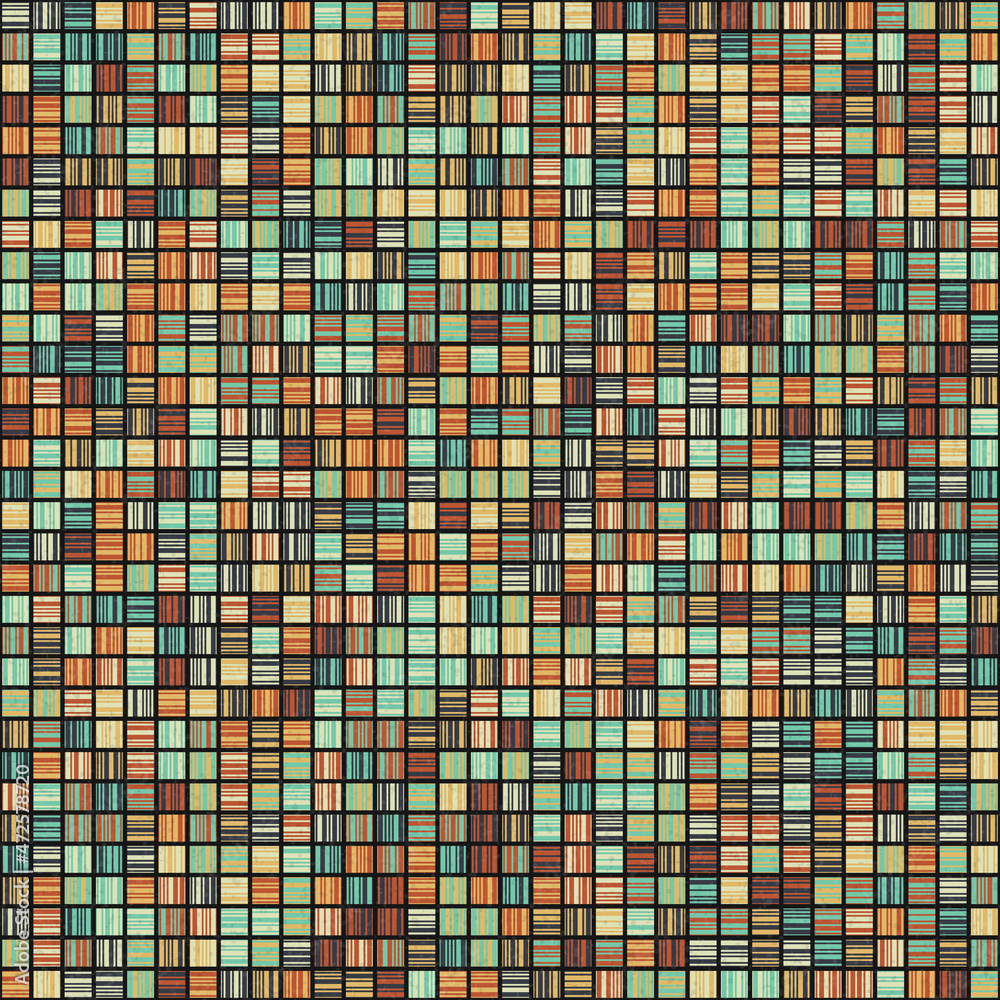 Fototapeta premium Abstract Geometric Pattern generative computational art illustration