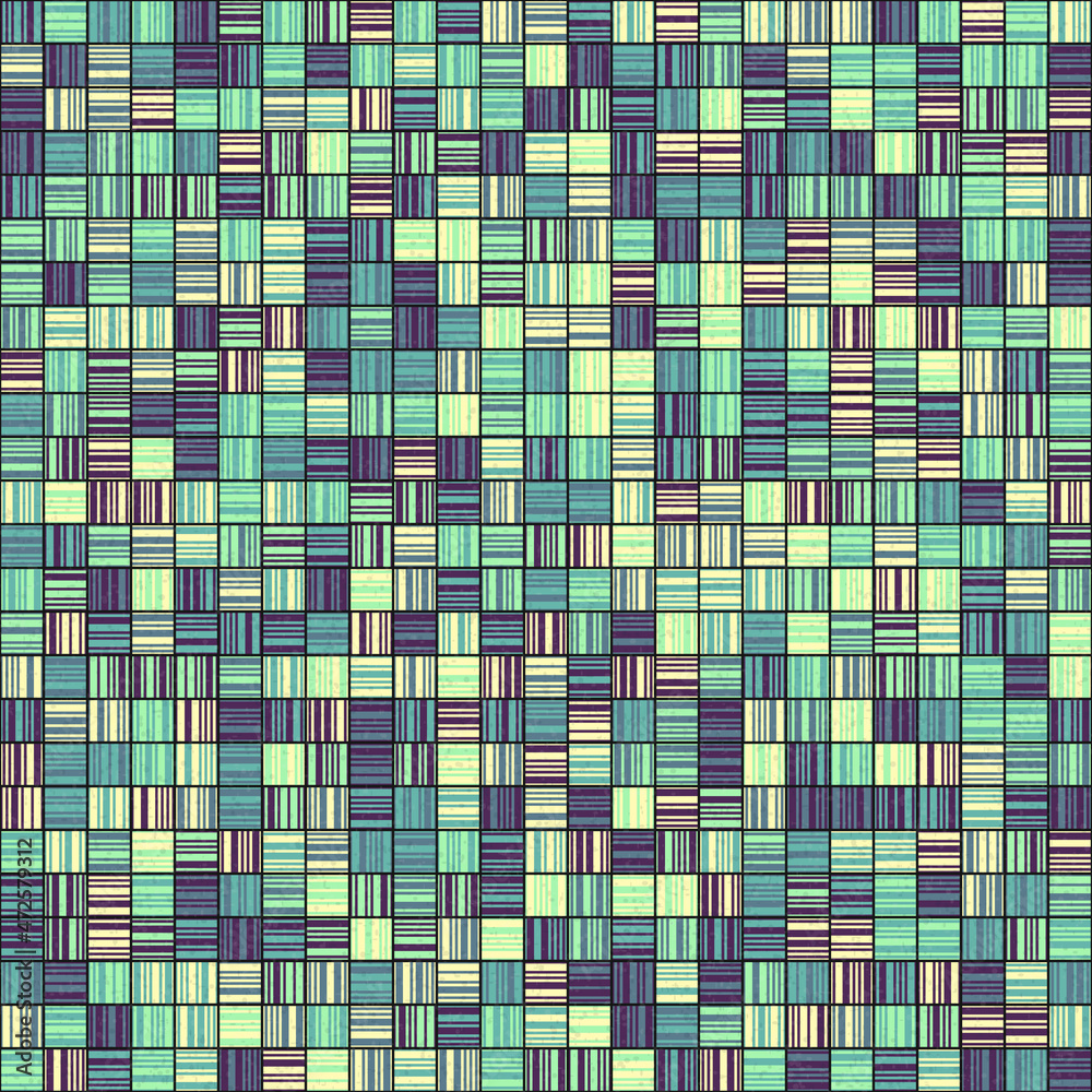 Fototapeta premium Abstract Geometric Pattern generative computational art illustration