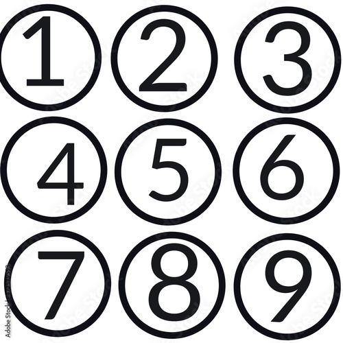 A set of numbers of counting is written on white background.