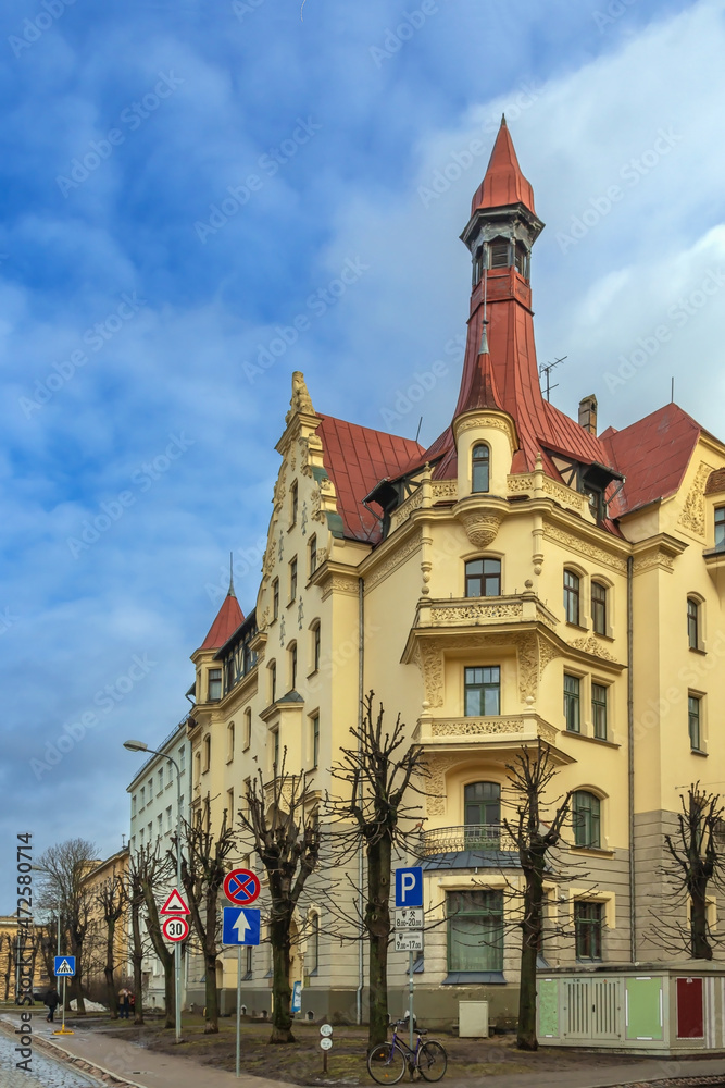 Building in Art Nouveau style, Riga, Latvia