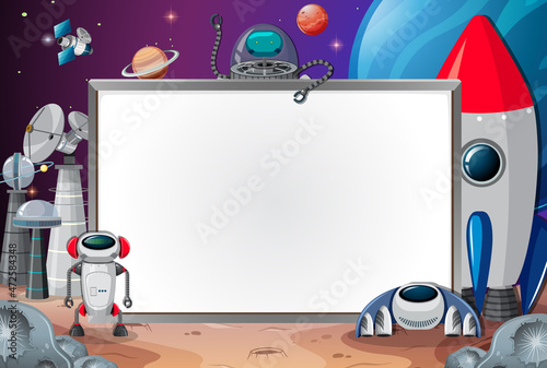 A banner outer space scence background