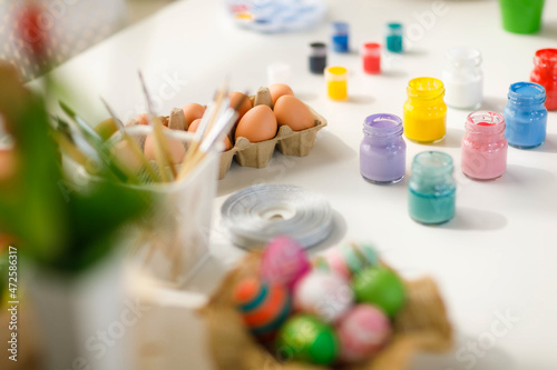 Paint eggs for celebrated easter festival..
