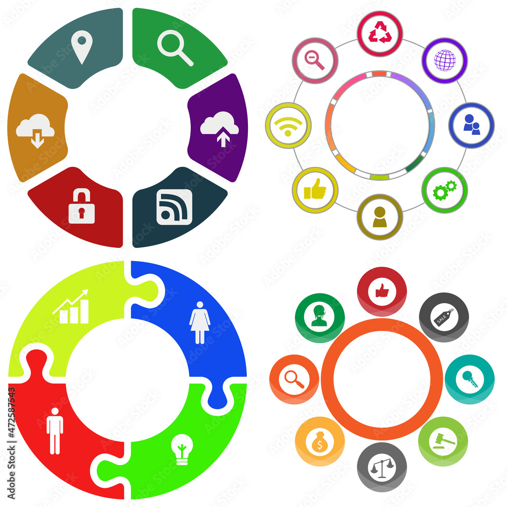 Business infographics. Set of pie chart
Business infographics. Set of pie chart