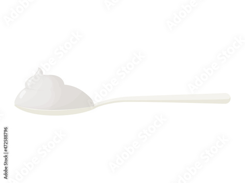 Cream spoon. Mayonnaise sauce, yogurt, sour-cream in teaspoon or tablespoon.