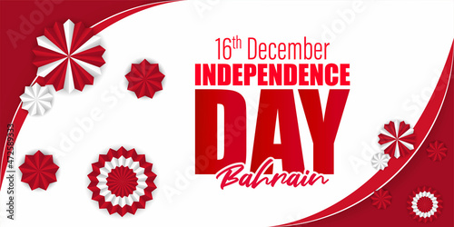 Vector illustration of happy Bahrain independence day