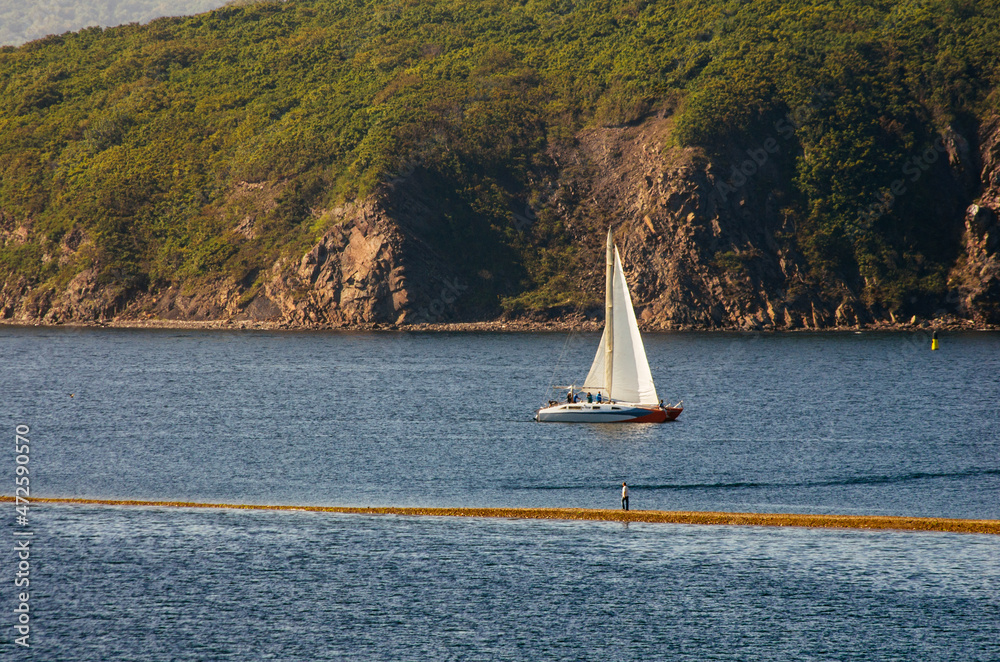 Obraz premium sailboat on the river