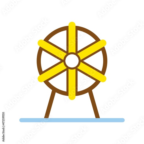 Ferriswheel Flat Vector Icon Design photo