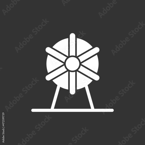 Ferriswheel Glyph Circle Vector Icon Design photo