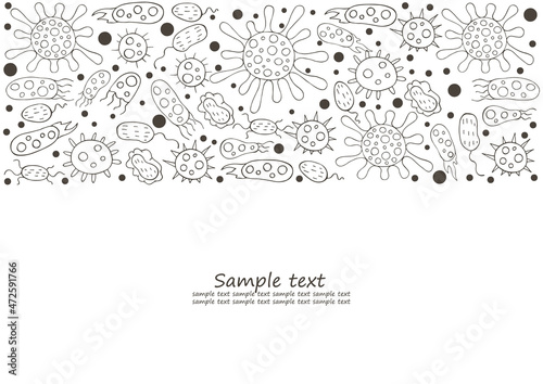 Monochrome medical illustrations. Coloring pages, black and white