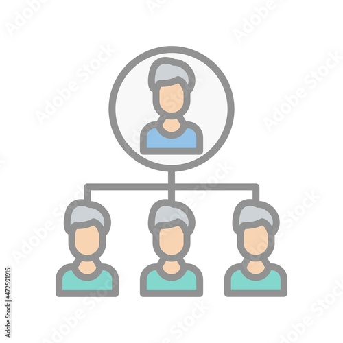 Organization Line Filled Light Vector Icon Design