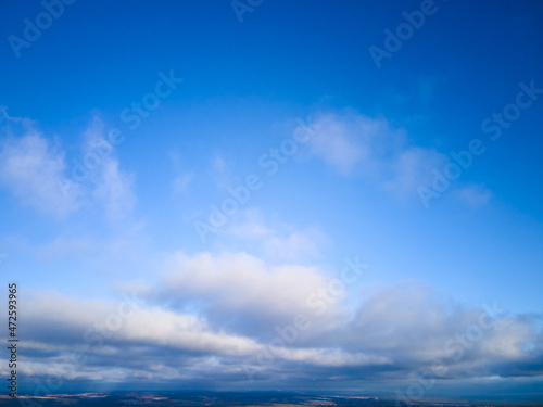 Beautiful blue sky with clouds background, Sky clouds and sun