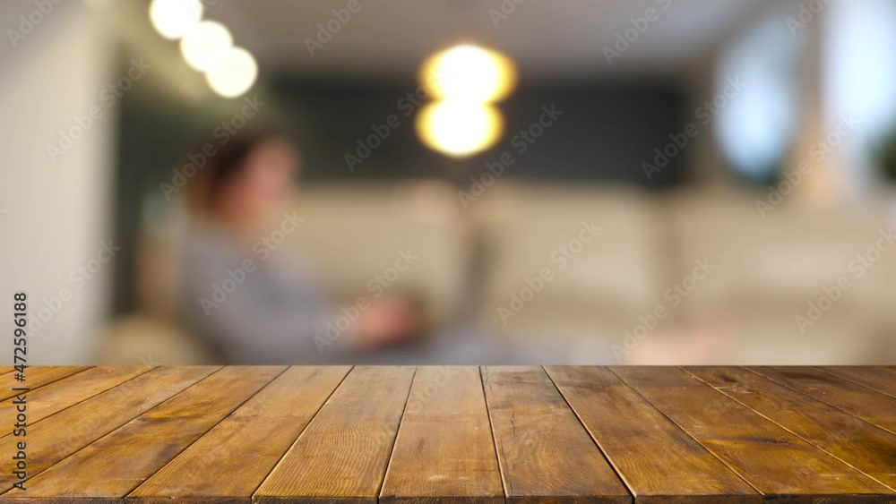 Desk of free space and home interior. 