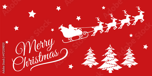Merry Christmas modern card set elements greeting text lettering vector