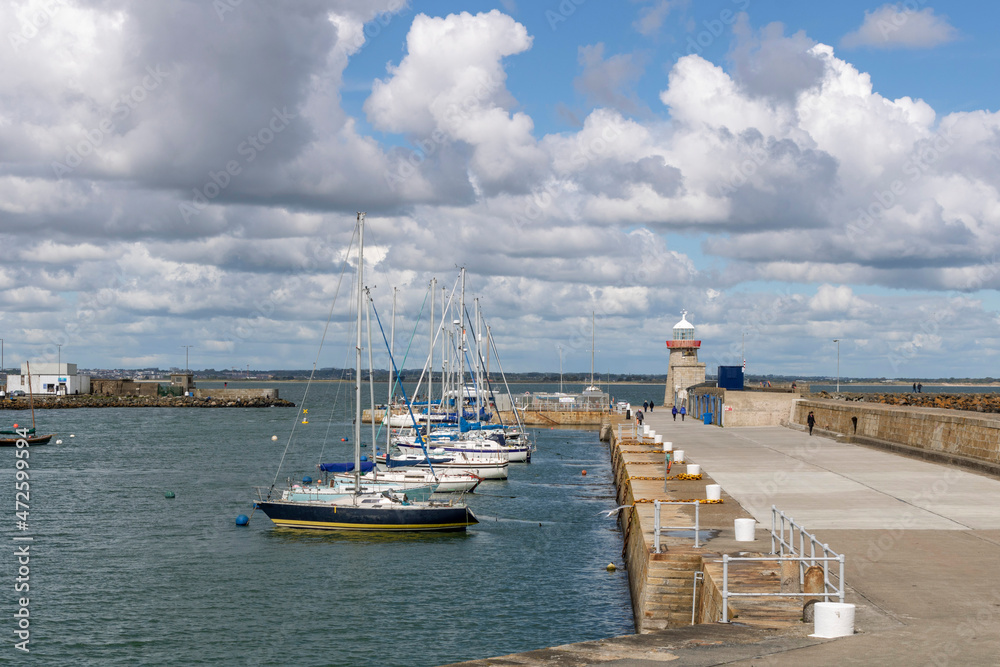 Fototapeta premium Yachts in Howth harbor, county Dublin, Ireland.