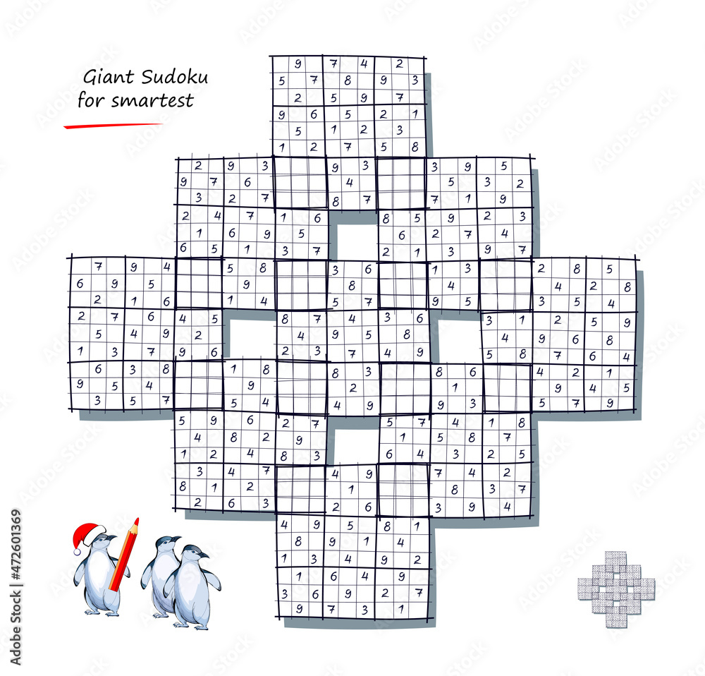 Dois puzzles sudoku fáceis ilustração do vetor. Ilustração de