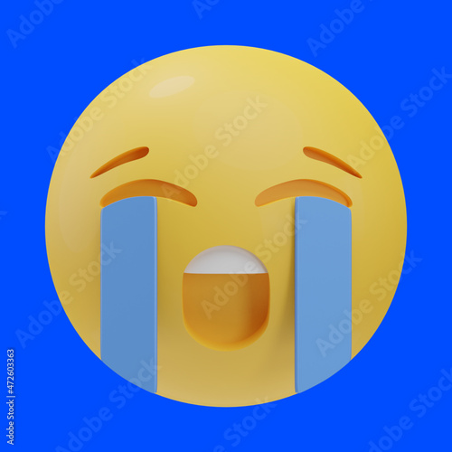 crying emoji 3d illustration