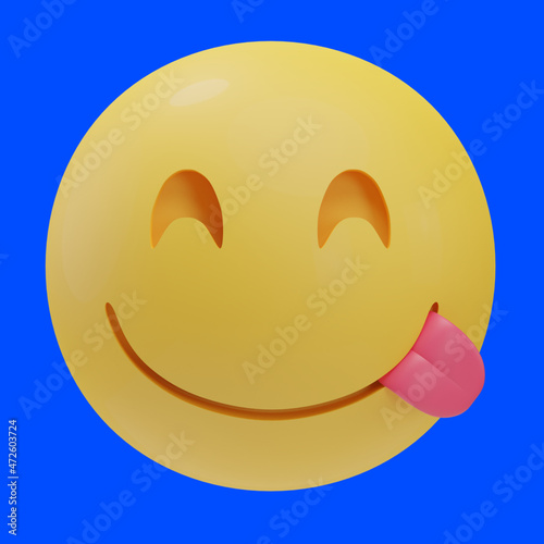 yummy face emoji 3d illustration