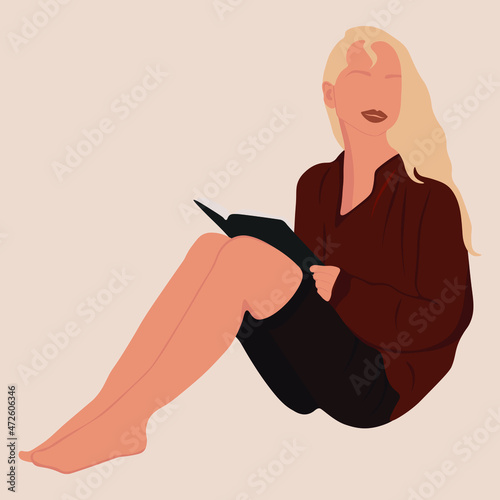 People literature fans with books, vector flat illustration. Students preparing to exam, isolated on background. Person book lovers and readers.