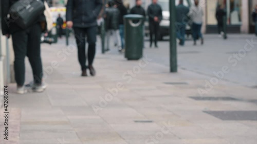 Wallpaper Mural People walking on a busy street. Torontodigital.ca