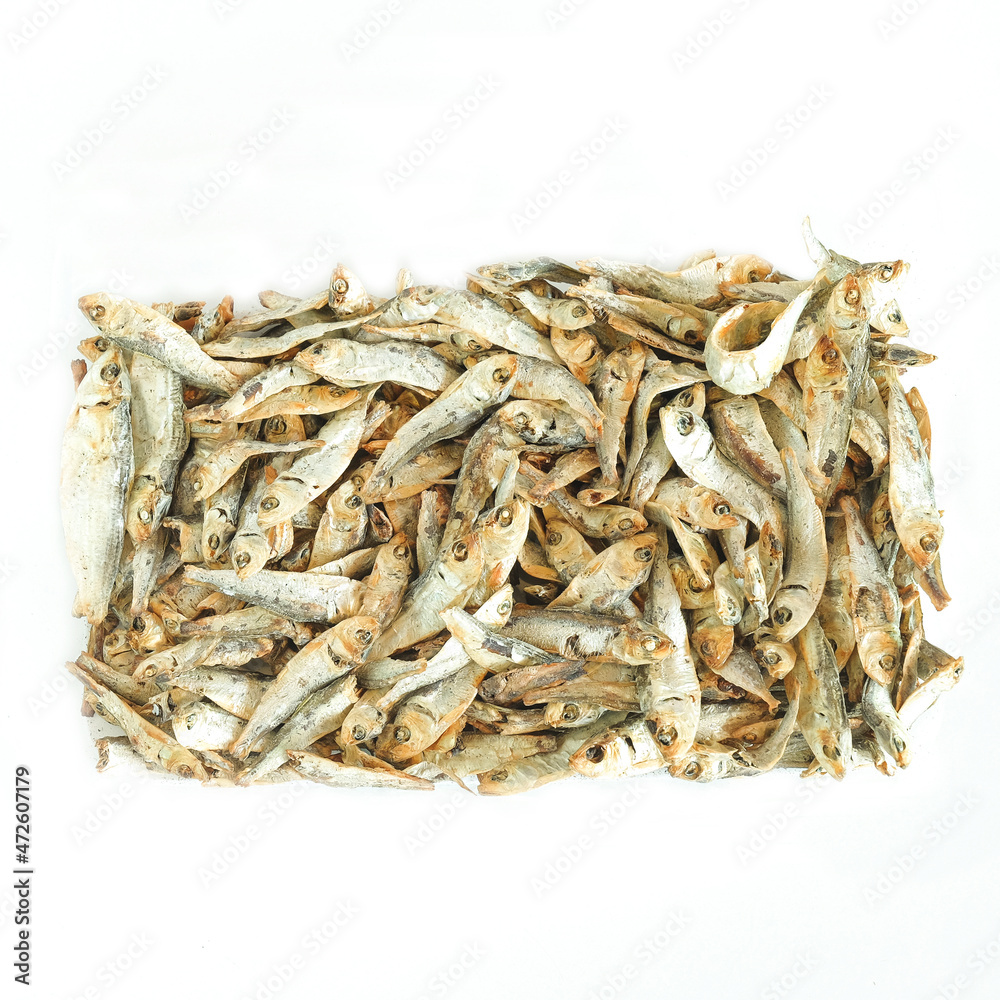 Dried small fish seafood for cooking food culture.