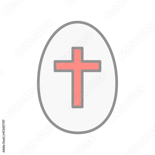 Cross Filled Light Vector Icon Design