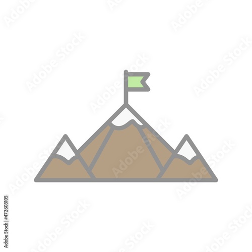 Peak Filled Light Vector Icon Design