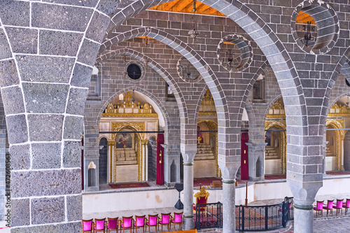 The Altars of Armenian St Giragos Church in Diyarbakir, Turkey photo