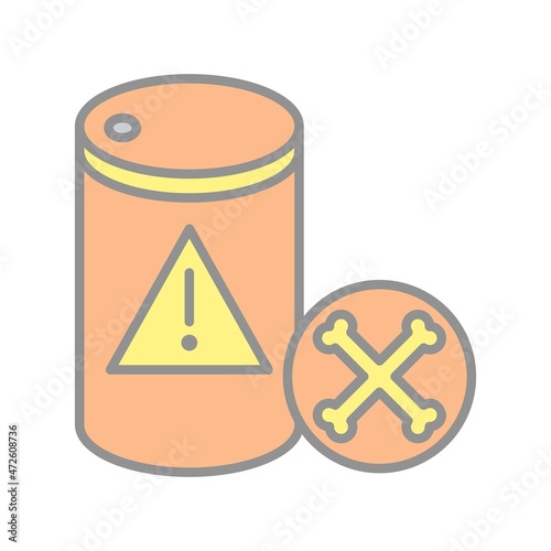 Hazardous Filled Light Vector Icon Design