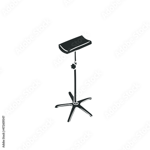Armrest Icon Silhouette Illustration. Clinic Medical Arm Vector Graphic Pictogram Symbol Clip Art. Doodle Sketch Black Sign.