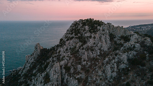 sunset in the mountains