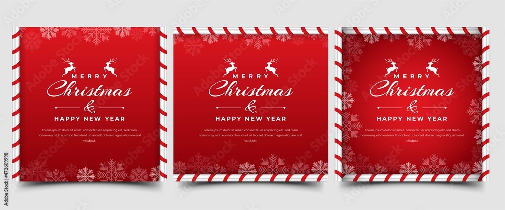 Set of Christmas square banner template design. Usable for social media post, banner, and web. Set of Christmas square banner template design. Usable for social media post, banner, and web.