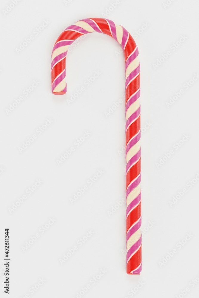 Obraz premium Realistic 3D Render of Candy Cane