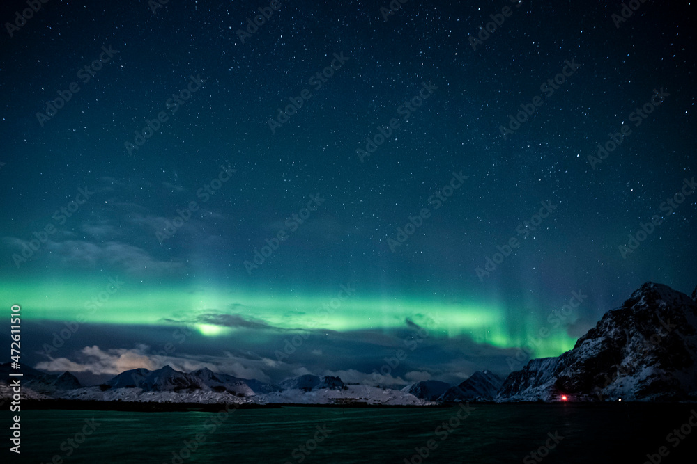 Aurora borealis / Northern lights in Lofoten, Norway
