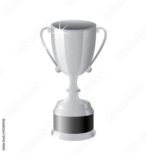 tall silver shiny trophy cup