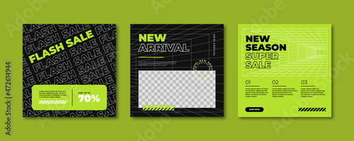 Fashion sale Instagram post template. Urban fashion social media post template.