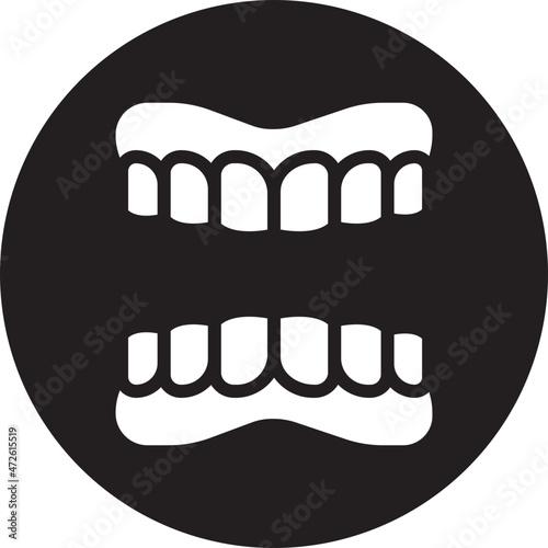 dentures glyph icon