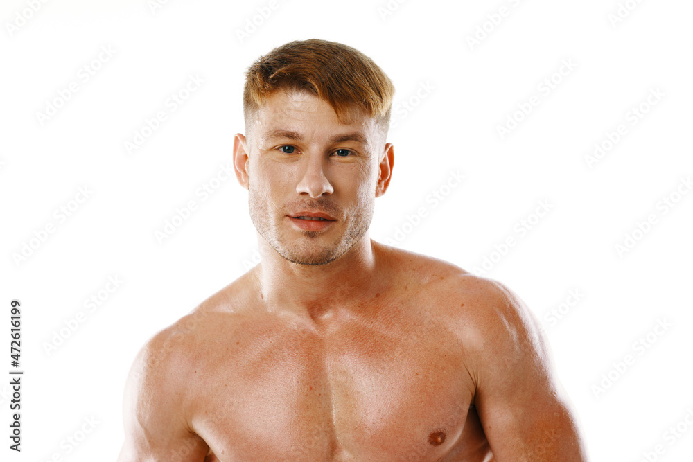 male athlete with pumped up muscular body posing fitness male athlete with pumped up muscular body posing fitness