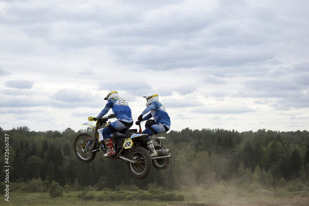 motocross rider on a motorcycle