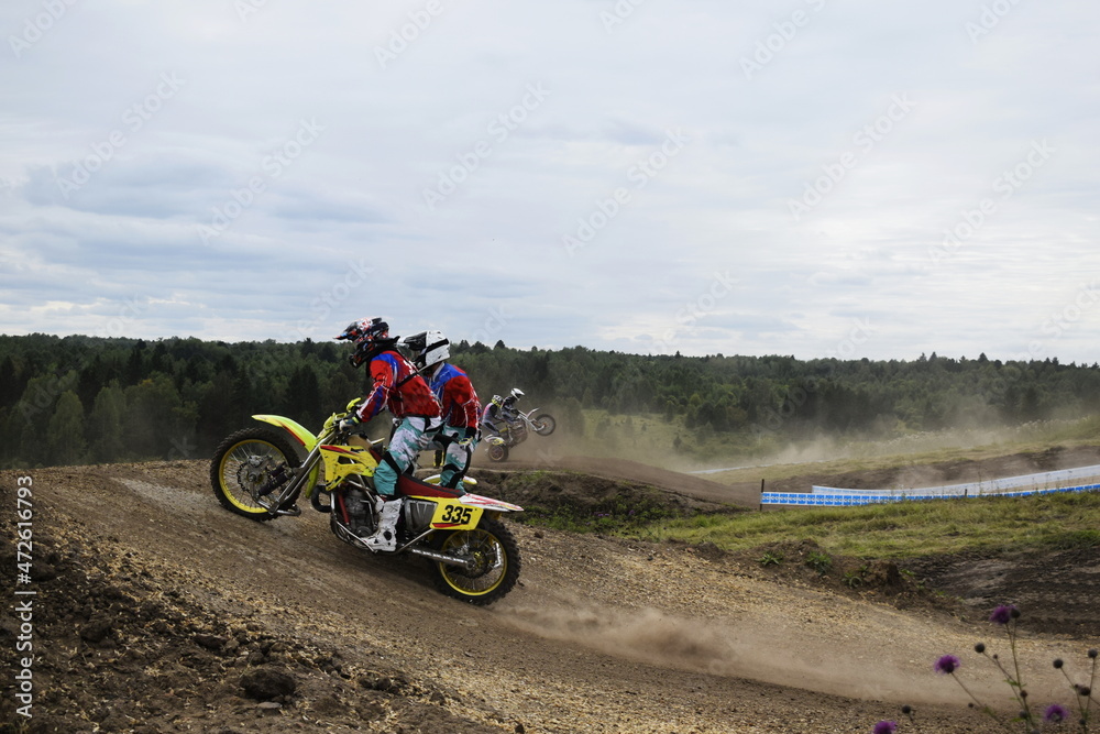 motocross rider on a motorcycle