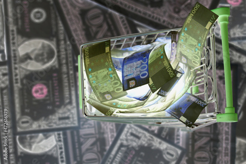 Euro is the currency in the European Union and in other countries.